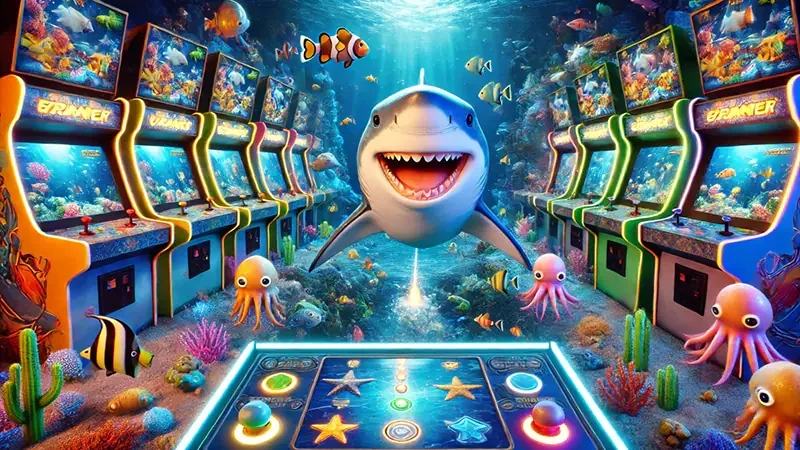 Ilustrasi dunia bawah laut untuk permainan tembak ikan mobile